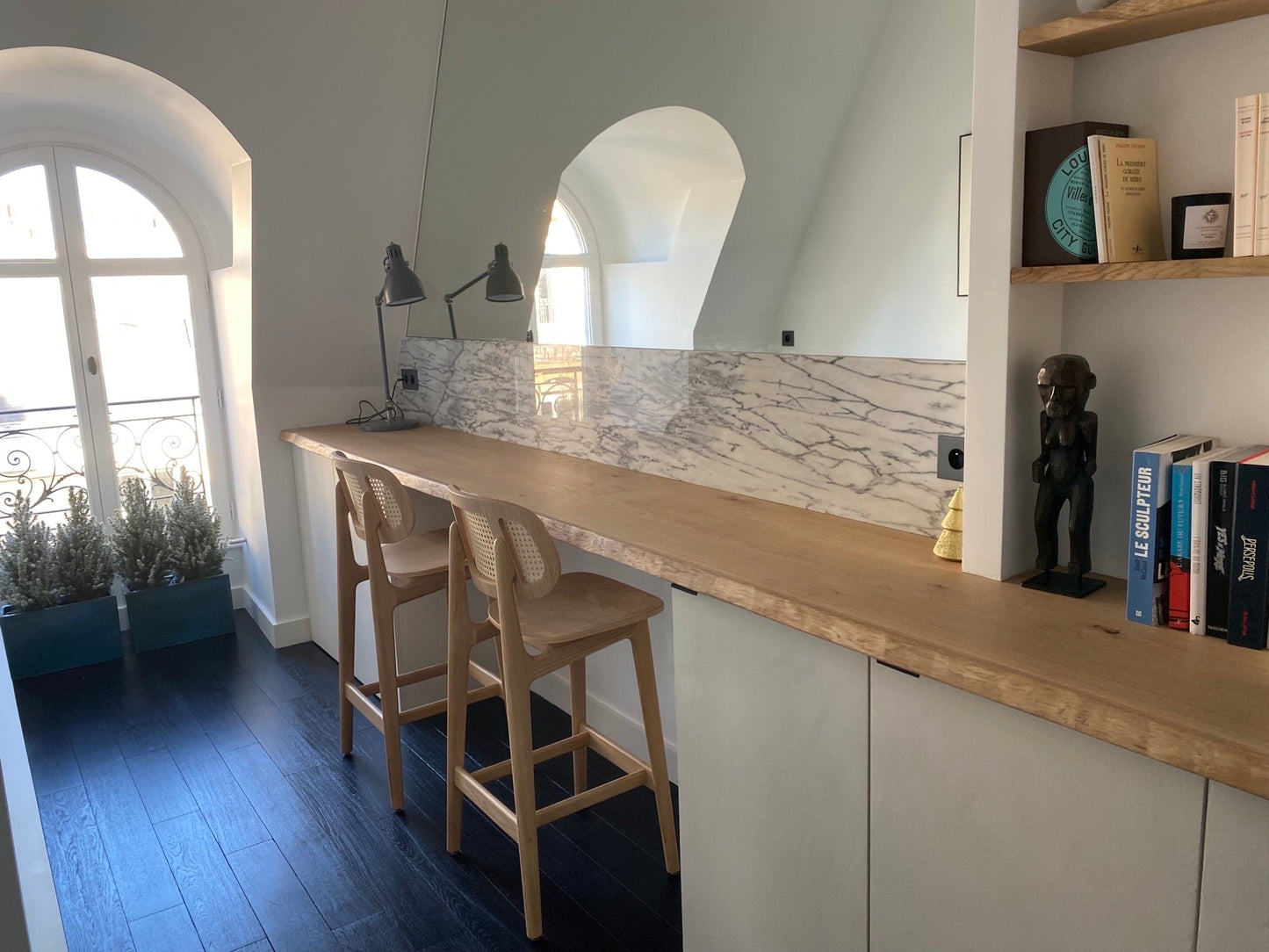 Full slats solid oak worktop - Configurator 