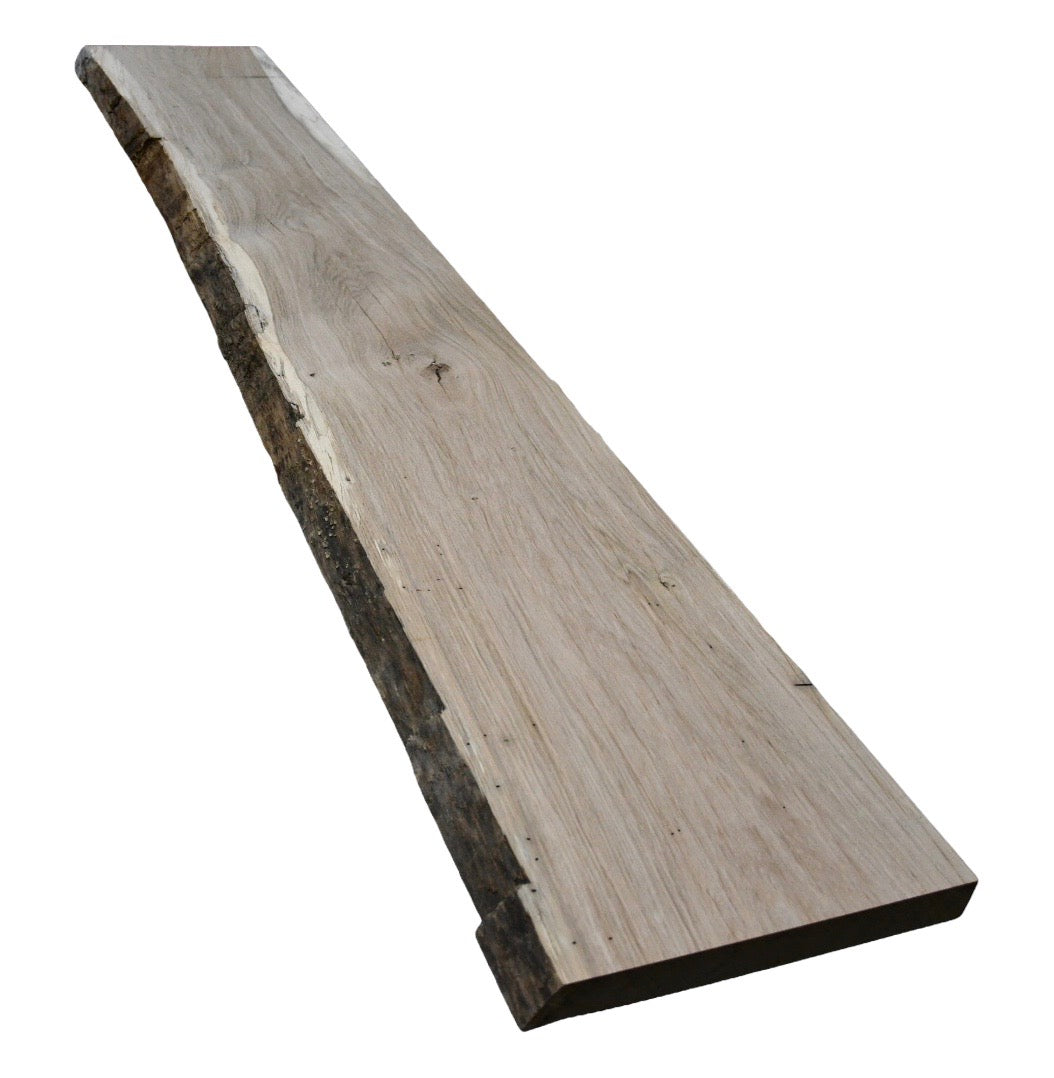 Planche large dégauchie/rabotée en chêne massif, 201,5x31/33,5cm en 4cm d'épaisseur